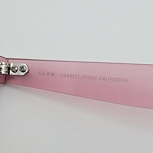 Garrett Leight Hampton Shield Crystal Pink Frame and Lens Sunglasses w/ Case main image 13